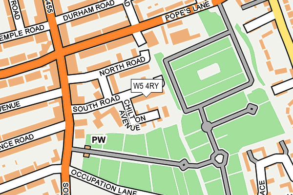 W5 4RY map - OS OpenMap – Local (Ordnance Survey)