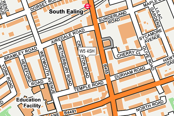 W5 4SH map - OS OpenMap – Local (Ordnance Survey)