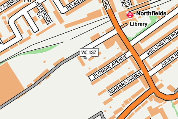 W5 4SZ map - OS OpenMap – Local (Ordnance Survey)