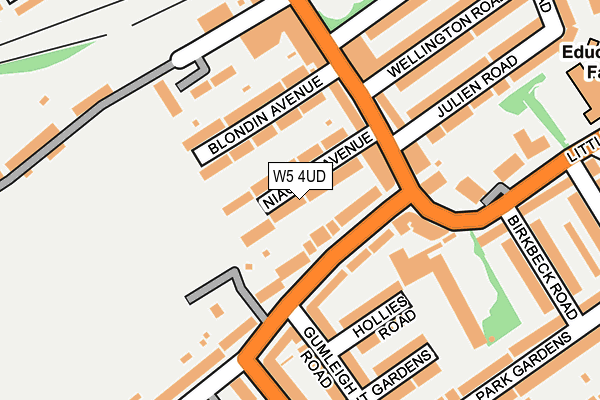 W5 4UD map - OS OpenMap – Local (Ordnance Survey)