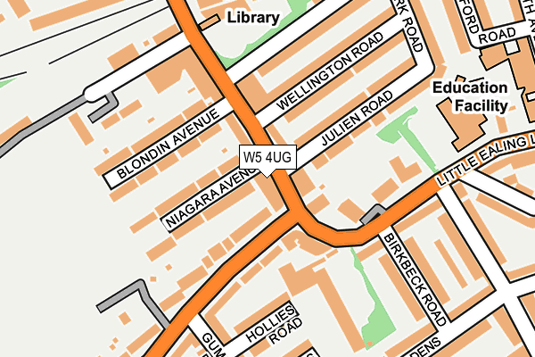 W5 4UG map - OS OpenMap – Local (Ordnance Survey)