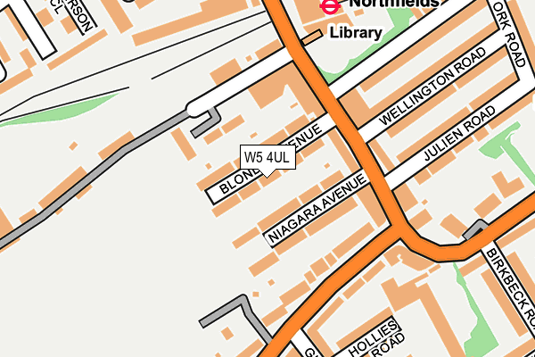 W5 4UL map - OS OpenMap – Local (Ordnance Survey)