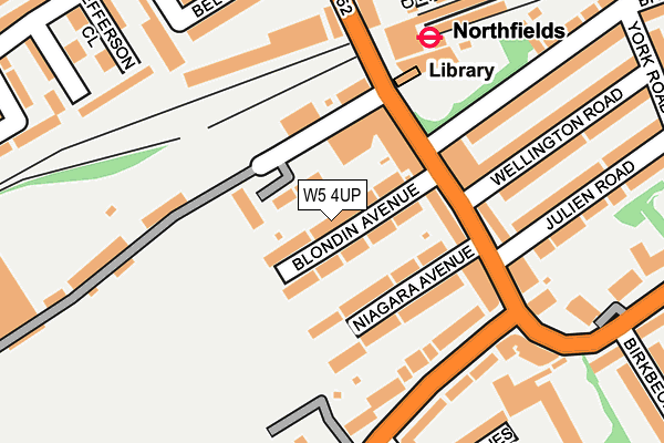 W5 4UP map - OS OpenMap – Local (Ordnance Survey)