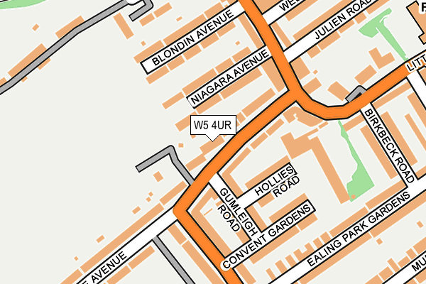 W5 4UR map - OS OpenMap – Local (Ordnance Survey)