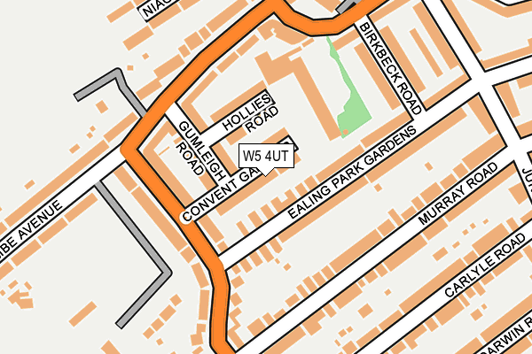 W5 4UT map - OS OpenMap – Local (Ordnance Survey)