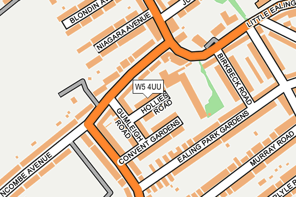 W5 4UU map - OS OpenMap – Local (Ordnance Survey)