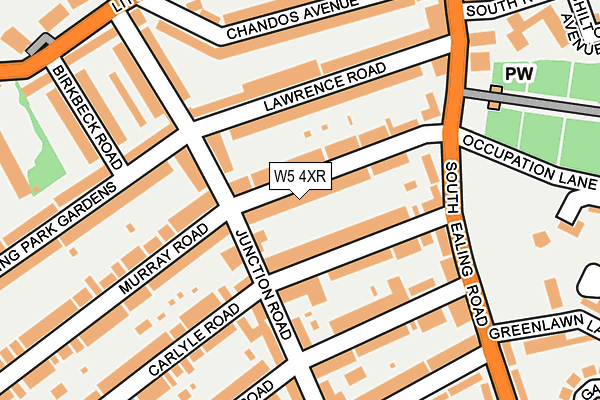 W5 4XR map - OS OpenMap – Local (Ordnance Survey)