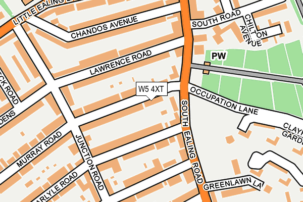 W5 4XT map - OS OpenMap – Local (Ordnance Survey)