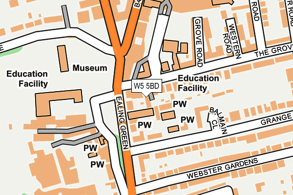 W5 5BD map - OS OpenMap – Local (Ordnance Survey)