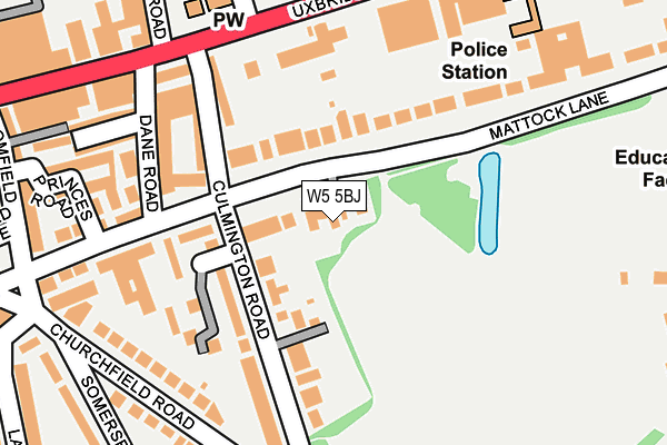 W5 5BJ map - OS OpenMap – Local (Ordnance Survey)