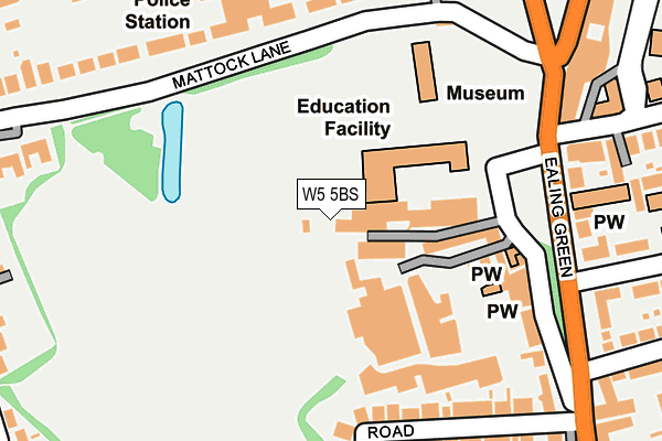 W5 5BS map - OS OpenMap – Local (Ordnance Survey)