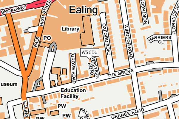 W5 5DU map - OS OpenMap – Local (Ordnance Survey)