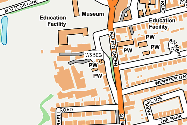W5 5EG map - OS OpenMap – Local (Ordnance Survey)