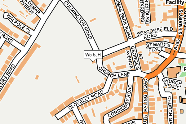 W5 5JH map - OS OpenMap – Local (Ordnance Survey)
