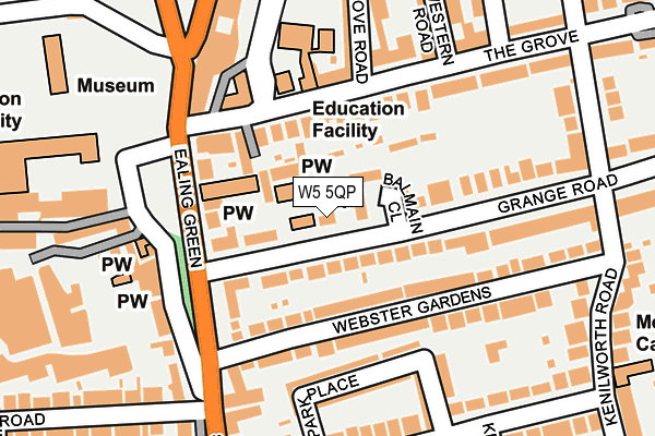 W5 5QP map - OS OpenMap – Local (Ordnance Survey)