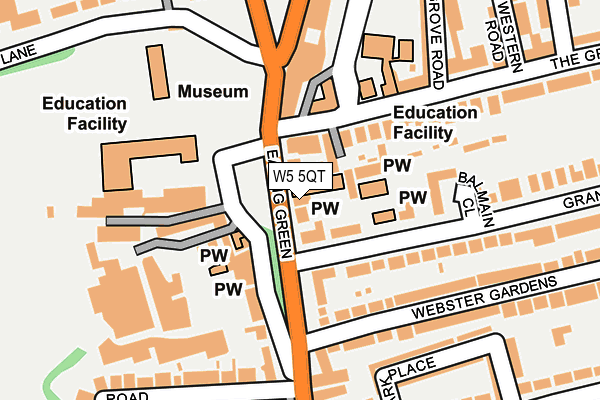 W5 5QT map - OS OpenMap – Local (Ordnance Survey)
