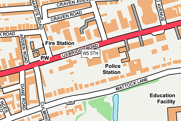 W5 5TH map - OS OpenMap – Local (Ordnance Survey)