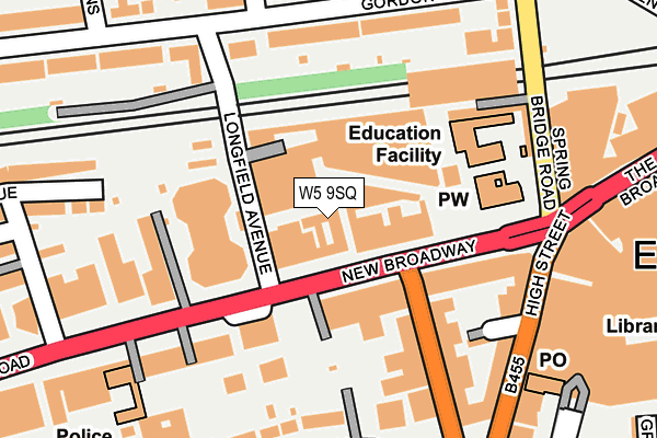 W5 9SQ map - OS OpenMap – Local (Ordnance Survey)