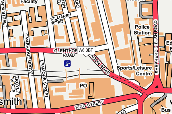 W6 0BT map - OS OpenMap – Local (Ordnance Survey)