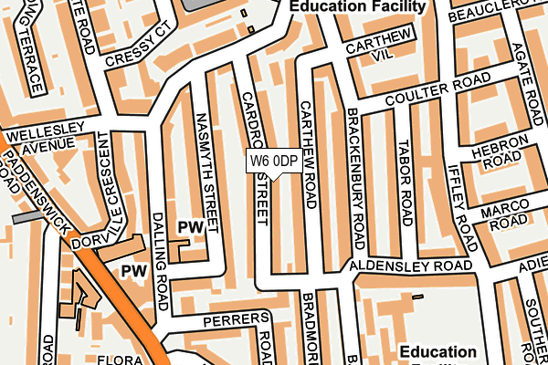 W6 0DP map - OS OpenMap – Local (Ordnance Survey)