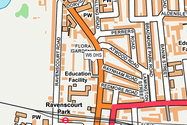 W6 0HS map - OS OpenMap – Local (Ordnance Survey)