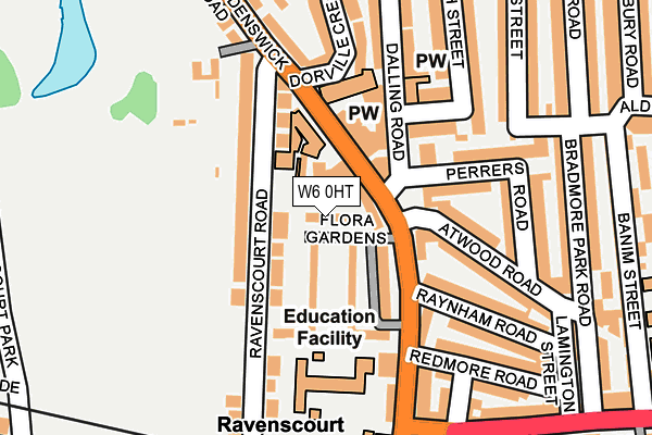 W6 0HT map - OS OpenMap – Local (Ordnance Survey)