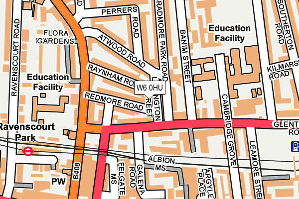 W6 0HU map - OS OpenMap – Local (Ordnance Survey)