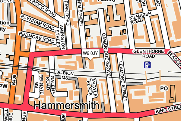 W6 0JY map - OS OpenMap – Local (Ordnance Survey)