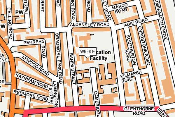 W6 0LE map - OS OpenMap – Local (Ordnance Survey)