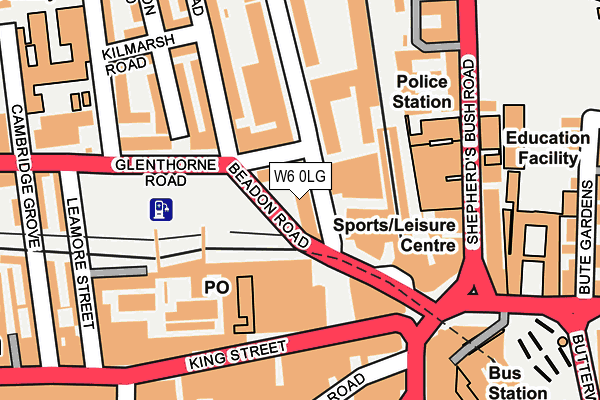 W6 0LG map - OS OpenMap – Local (Ordnance Survey)