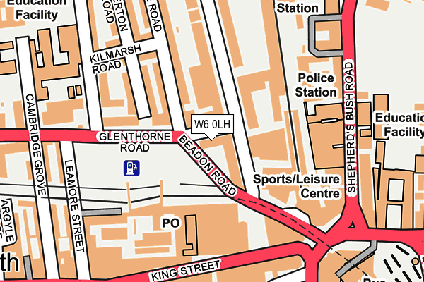 W6 0LH map - OS OpenMap – Local (Ordnance Survey)