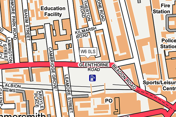 W6 0LS map - OS OpenMap – Local (Ordnance Survey)