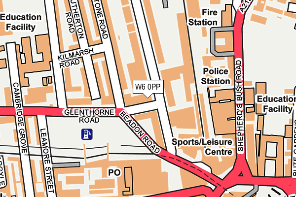 W6 0PP map - OS OpenMap – Local (Ordnance Survey)