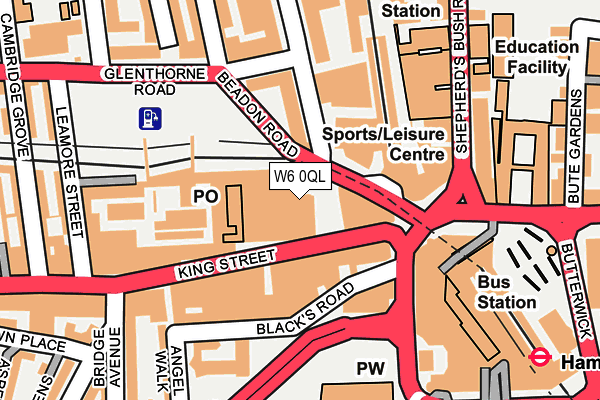 W6 0QL map - OS OpenMap – Local (Ordnance Survey)