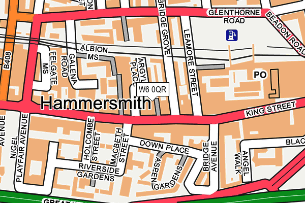 W6 0QR map - OS OpenMap – Local (Ordnance Survey)