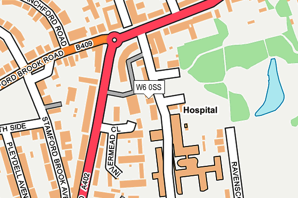W6 0SS map - OS OpenMap – Local (Ordnance Survey)