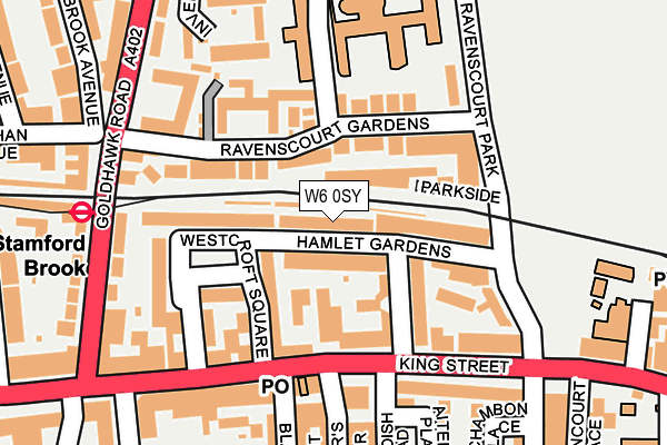 W6 0SY map - OS OpenMap – Local (Ordnance Survey)