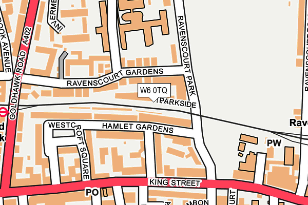 W6 0TQ map - OS OpenMap – Local (Ordnance Survey)