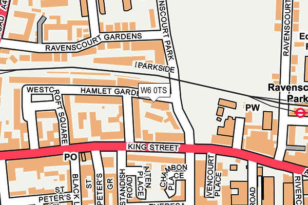 W6 0TS map - OS OpenMap – Local (Ordnance Survey)