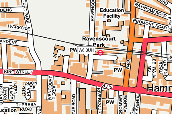 W6 0UH map - OS OpenMap – Local (Ordnance Survey)