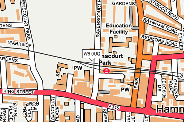 W6 0UQ map - OS OpenMap – Local (Ordnance Survey)