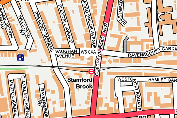 W6 0XA map - OS OpenMap – Local (Ordnance Survey)