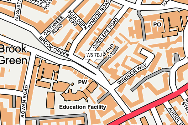 W6 7BJ map - OS OpenMap – Local (Ordnance Survey)