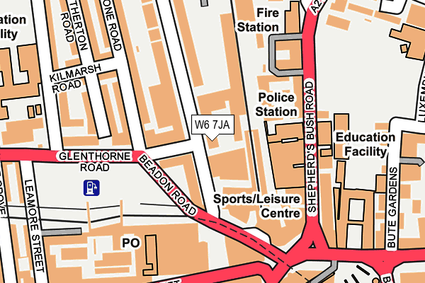 W6 7JA map - OS OpenMap – Local (Ordnance Survey)