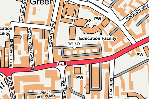 W6 7JY map - OS OpenMap – Local (Ordnance Survey)