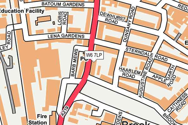 W6 7LP map - OS OpenMap – Local (Ordnance Survey)