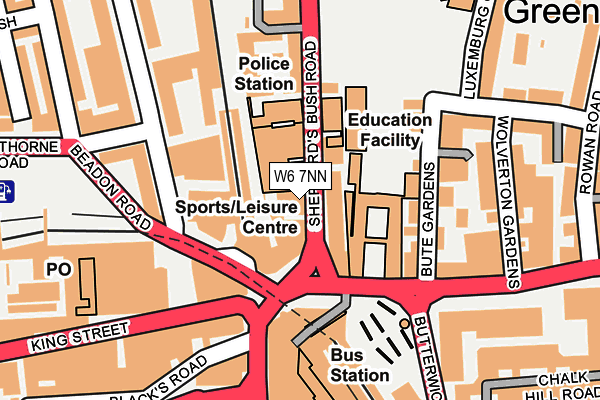 W6 7NN map - OS OpenMap – Local (Ordnance Survey)