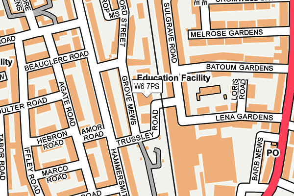 W6 7PS map - OS OpenMap – Local (Ordnance Survey)