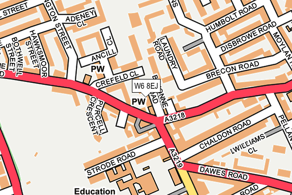 W6 8EJ map - OS OpenMap – Local (Ordnance Survey)