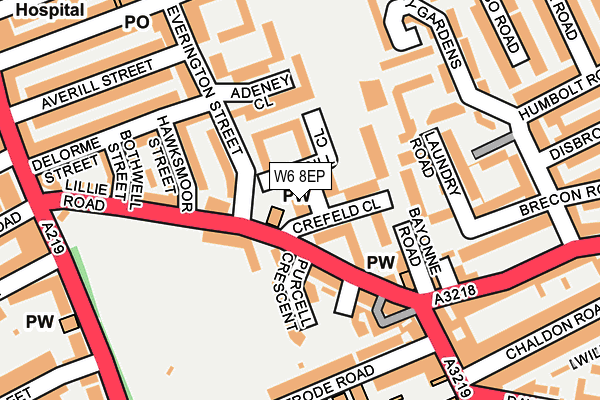 W6 8EP map - OS OpenMap – Local (Ordnance Survey)